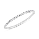 0.06ct 14k White Gold Diamond Lady's Band Size 4.5